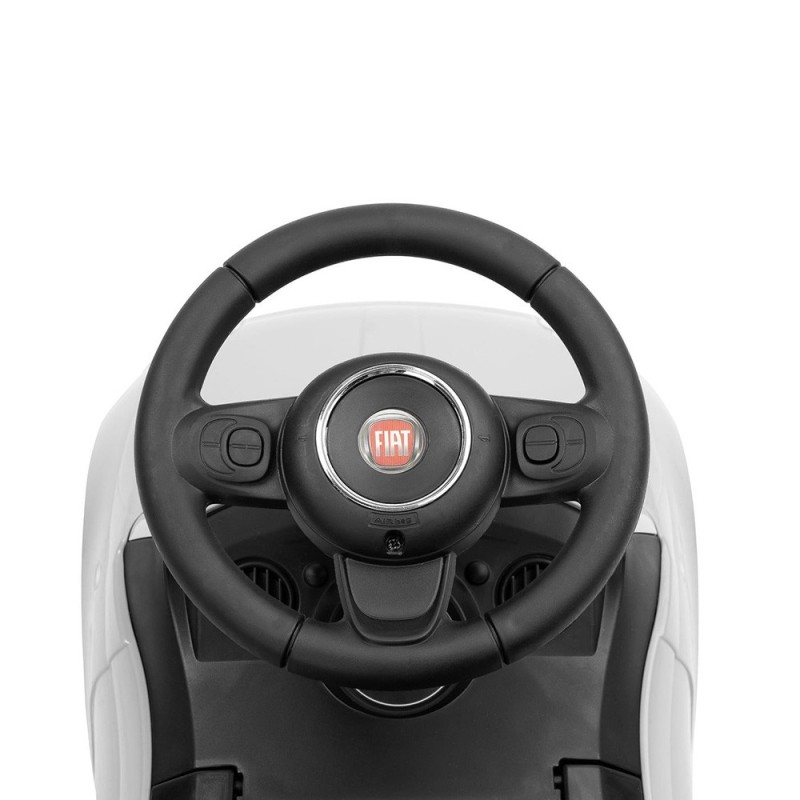 Masinuta copii Fiat 500, metal, plastic, alb, L.28 cm, BLBK000017-WH