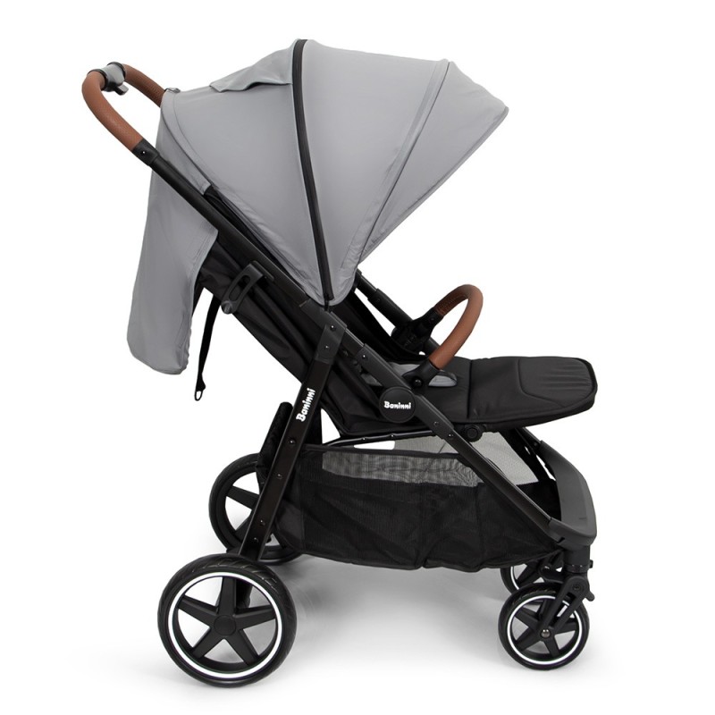 Carucior Ditta, metal, plastic, poliester, gri, L.56 cm, BNBK000007-GY
