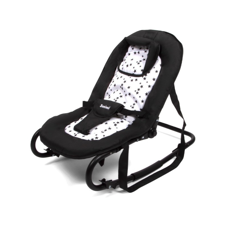 Balansoar pentru bebelusi Stelano, metal, plastic, poliester, negru, L.42 cm, BNBK000010-BKWH