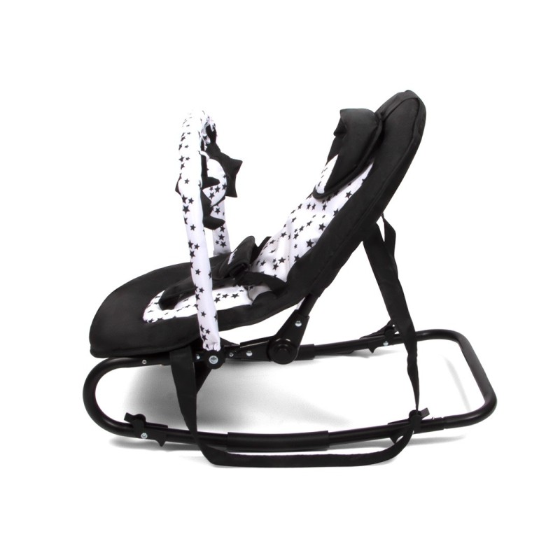 Balansoar pentru bebelusi Stelano, metal, plastic, poliester, negru, L.42 cm, BNBK000010-BKWH