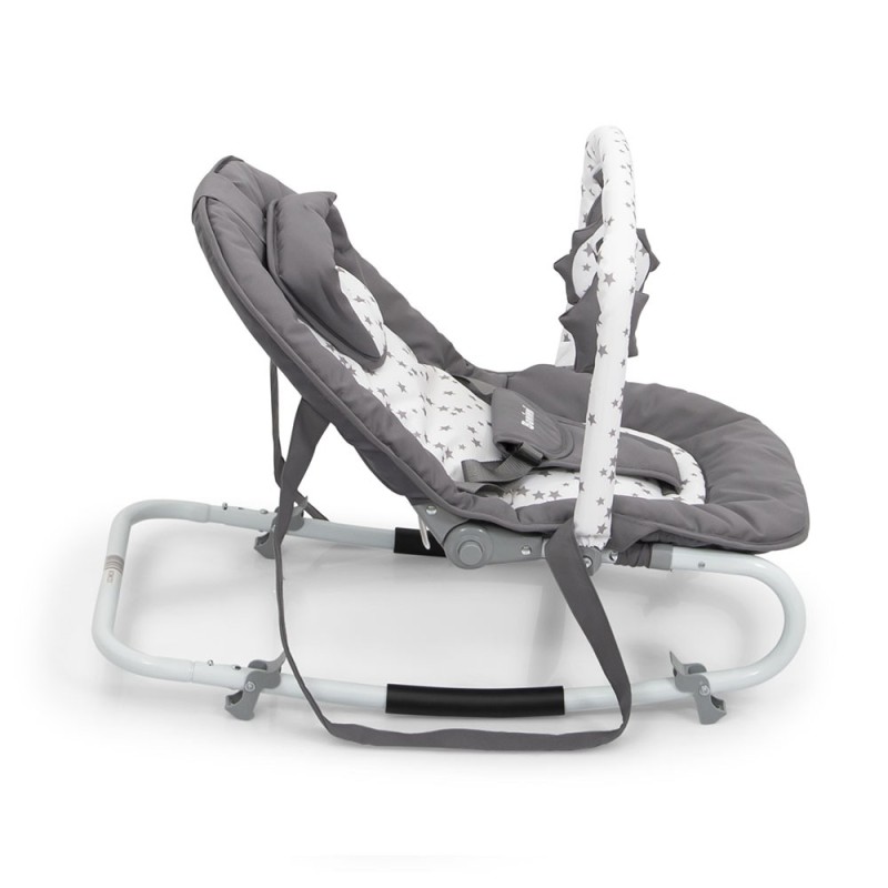 Balansoar pentru bebelusi Stelano, metal, plastic, poliester, gri, L.42 cm, BNBK000010-STAR