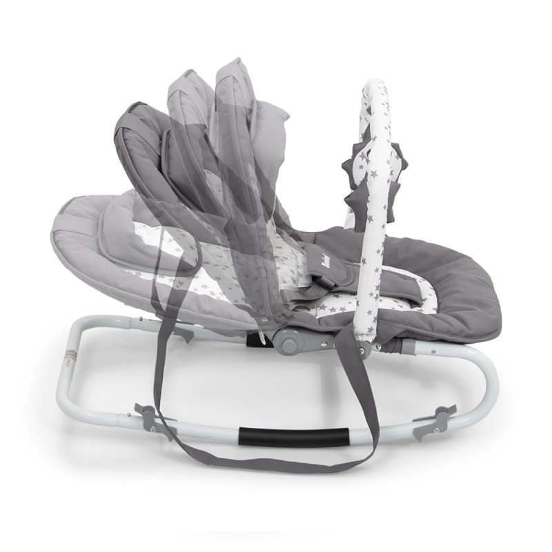 Balansoar pentru bebelusi Stelano, metal, plastic, poliester, gri, L.42 cm, BNBK000010-STAR