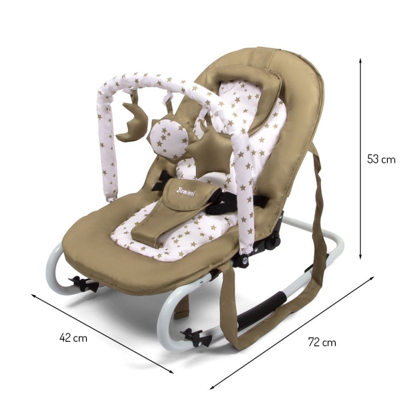 Balansoar pentru bebelusi Stelano, metal, plastic, poliester, bej, L.42 cm, BNBK000010-TP
