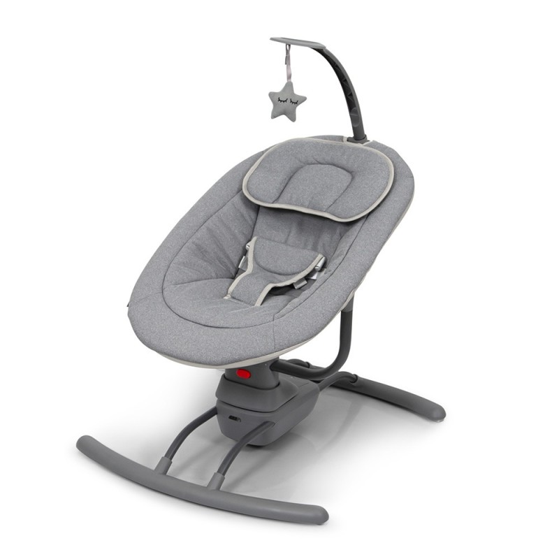 Balansoar pentru bebelusi Sereno, metal, plastic, poliester, gri inchis, H.80 cm, BNBK000012-DGY