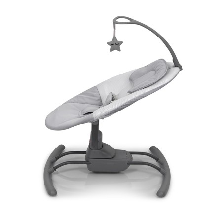 Balansoar pentru bebelusi Sereno, metal, plastic, poliester, gri deschis, H.80 cm, BNBK000012-LGY
