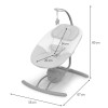 Balansoar pentru bebelusi Sereno, metal, plastic, poliester, gri deschis, H.80 cm, BNBK000012-LGY