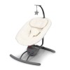 Balansoar pentru bebelusi Sereno, metal, plastic, poliester, alb, H.80 cm, BNBK000012-WH