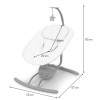 Balansoar pentru bebelusi Sereno, metal, plastic, poliester, alb, H.80 cm, BNBK000012-WH