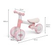 Bicicleta copii 3 in 1 Azura, metal, plastic, roz/alb, L.23 cm, BNBK000027-PK