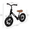 Bicicleta copii Lola, metal, plastic, negru, L.40 cm, BNBK000028-BK