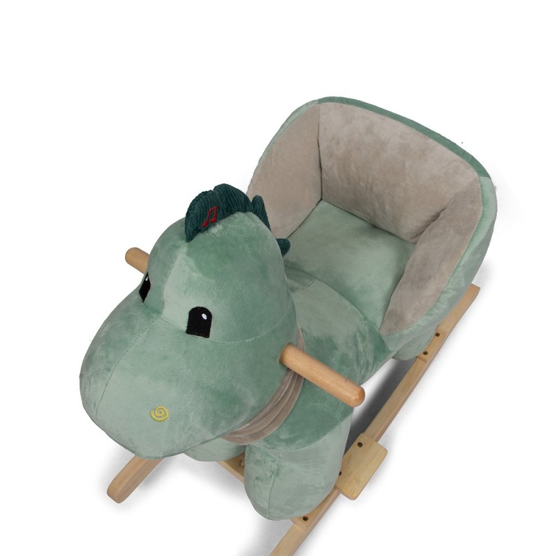 Balansoar copii Banini, lemn, material textil, verde, L.35 cm, BNBK000030-DINO