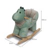Balansoar copii Banini, lemn, material textil, verde, L.35 cm, BNBK000030-DINO