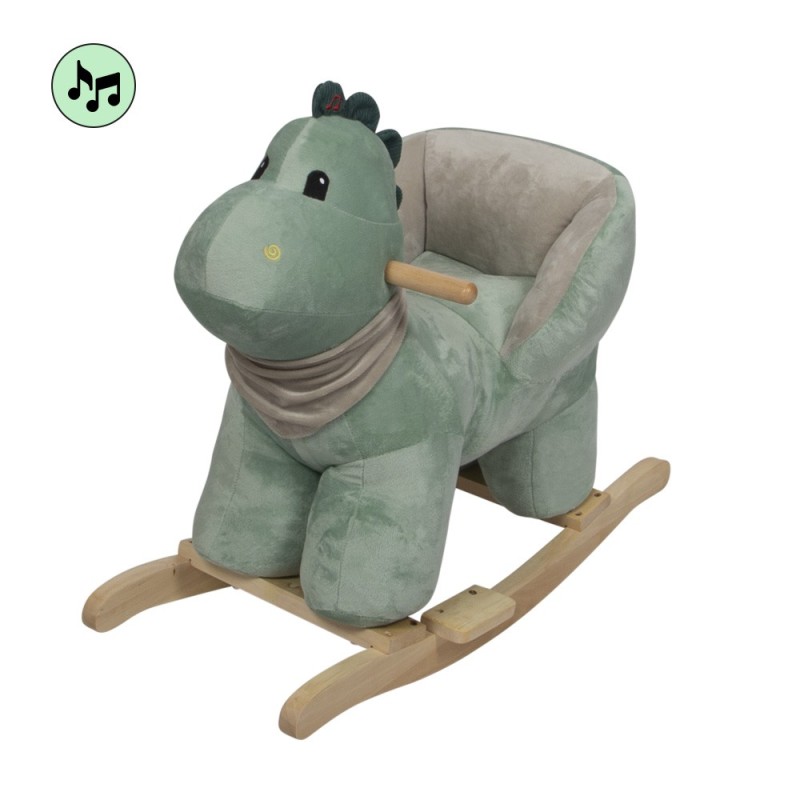 Balansoar copii Banini, lemn, material textil, verde, L.35 cm, BNBK000030-DINO