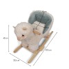 Balansoar copii Banini, lemn, material textil, alb, L.35 cm, BNBK000030-WH