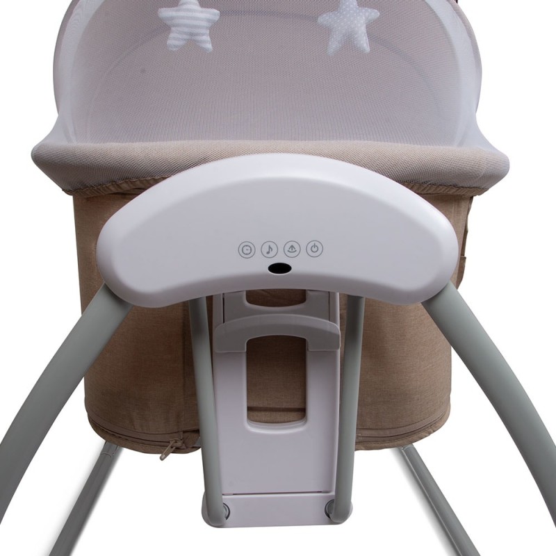 Balansoar electric 4 in 1 Banini, metal, plastic, poliester, bej, L.119 cm, BNBK000031-BG