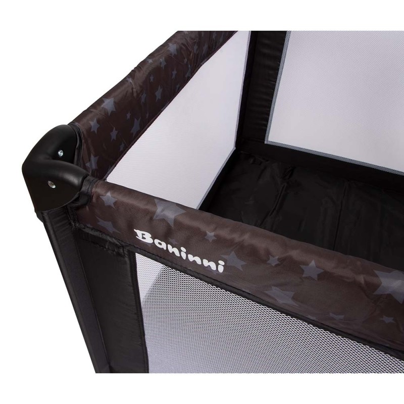 Patut pentru copii Neva, metal, plastic, poliester, negru, 97 X 97 cm, BNBK000034-BK