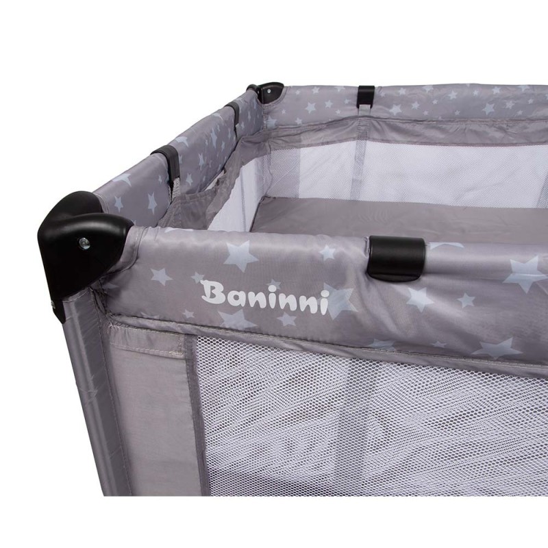 Patut pentru copii Neva, metal, plastic, poliester, gri, 97 X 97 cm, BNBK000034-GY