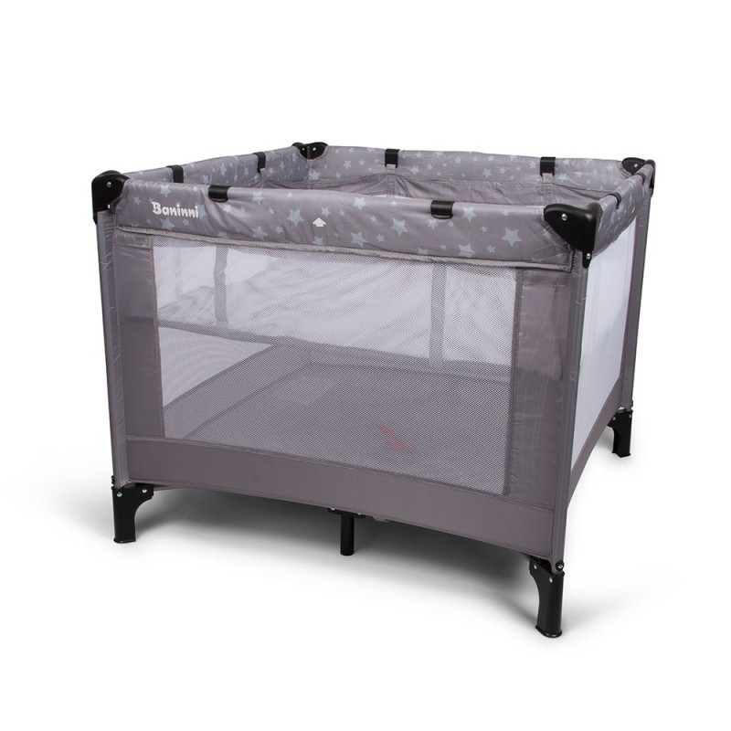 Patut pentru copii Neva, metal, plastic, poliester, gri, 97 X 97 cm, BNBK000034-GY