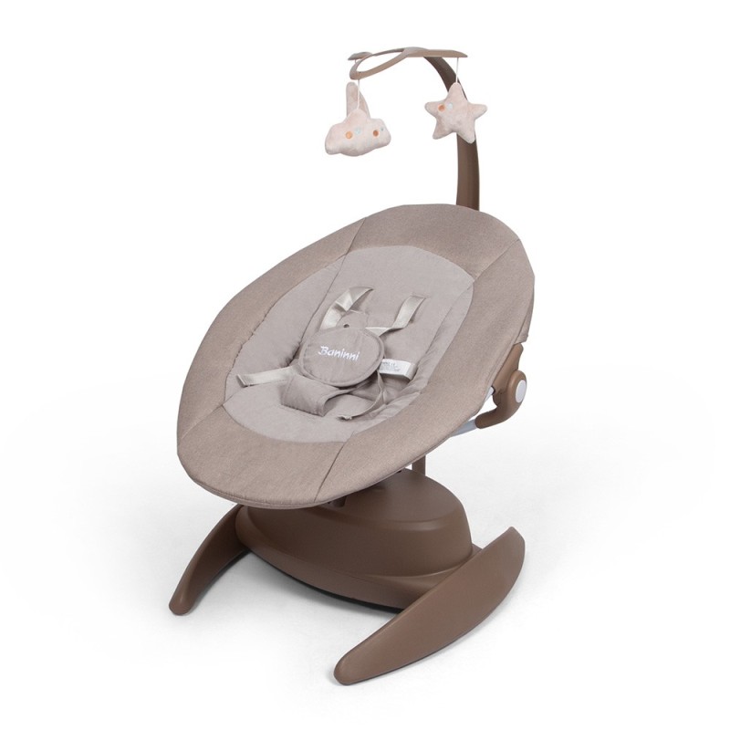 Balansoar pentru bebelusi Roya, metal, plastic, poliester, maro, L.53 cm, BNBK000037-BR