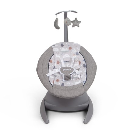Balansoar pentru bebelusi Roya, metal, plastic, poliester, gri, L.53 cm, BNBK000037-GY