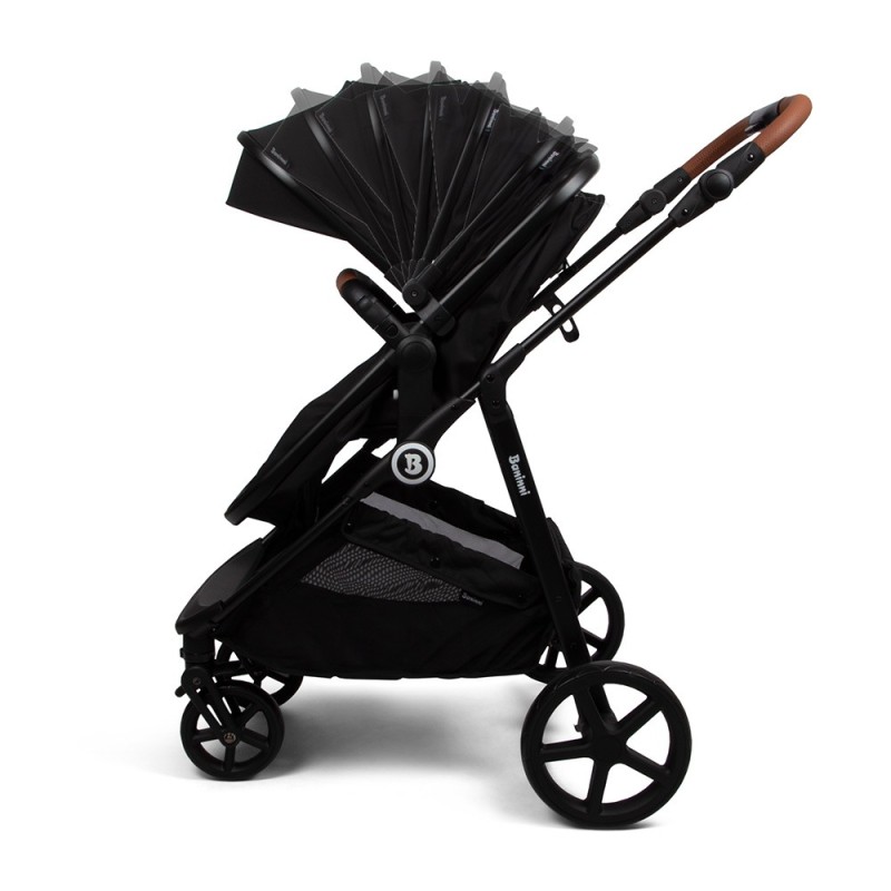 Carucior 3 in 1 Nelia, metal, plastic, poliester, negru, L.59 cm, BNBK000040-BK