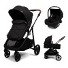 Carucior 3 in 1 Nelia, metal, plastic, poliester, negru, L.59 cm, BNBK000040-BK
