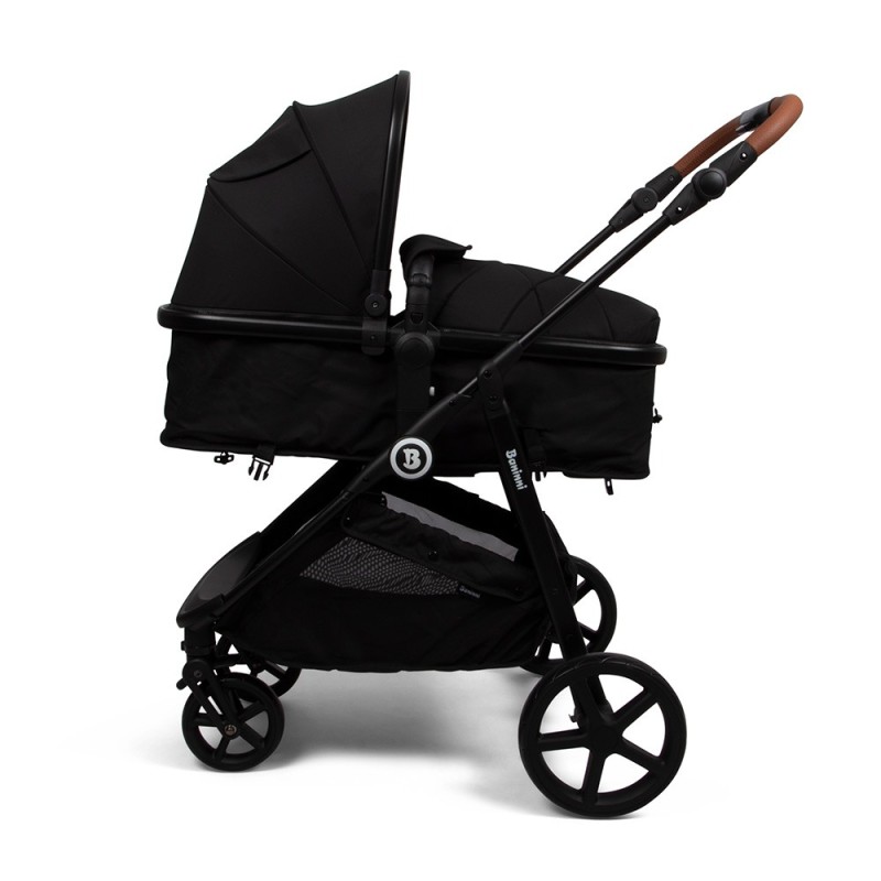 Carucior 3 in 1 Nelia, metal, plastic, poliester, negru, L.59 cm, BNBK000040-BK