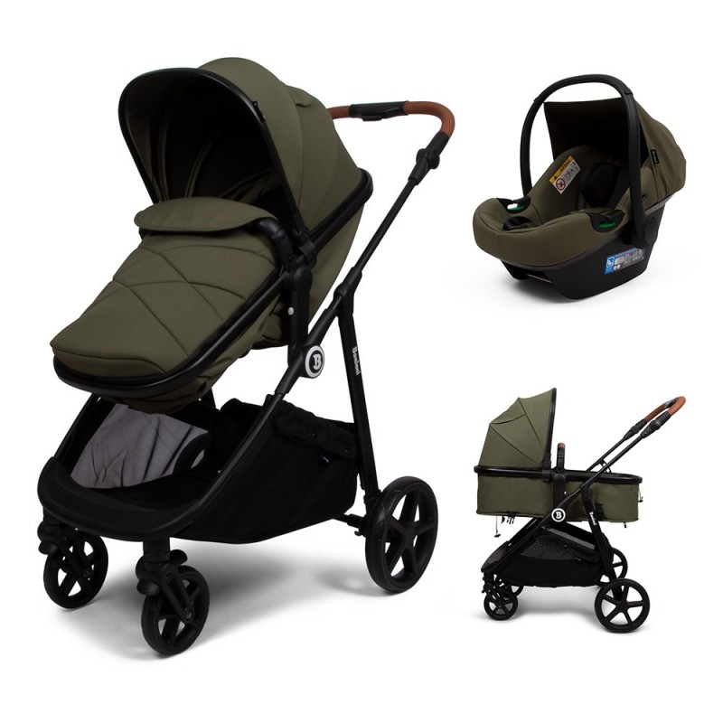 Carucior 3 in 1 Nelia, metal, plastic, poliester, verde, L.59 cm, BNBK000040-GR