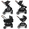 Carucior 3 in 1 Adria, metal, plastic, polester, negru, L.63 cm, BNBK000042-BK
