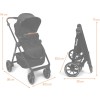 Carucior 3 in 1 Adria, metal, plastic, polester, negru, L.63 cm, BNBK000042-BK