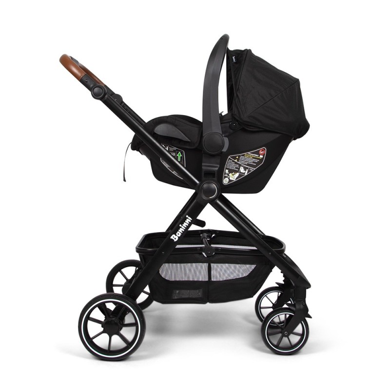 Carucior 3 in 1 Adria, metal, plastic, polester, negru, L.63 cm, BNBK000042-BK