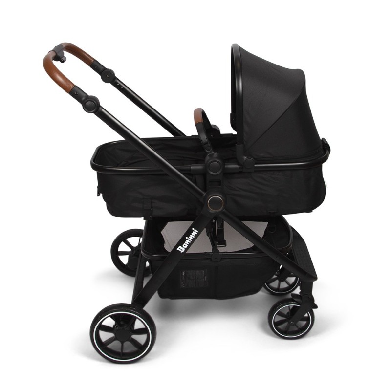 Carucior 3 in 1 Adria, metal, plastic, polester, negru, L.63 cm, BNBK000042-BK