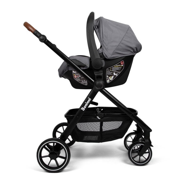 Carucior 3 in 1 Adria, metal, plastic, polester, gri, L.63 cm, BNBK000042-GY