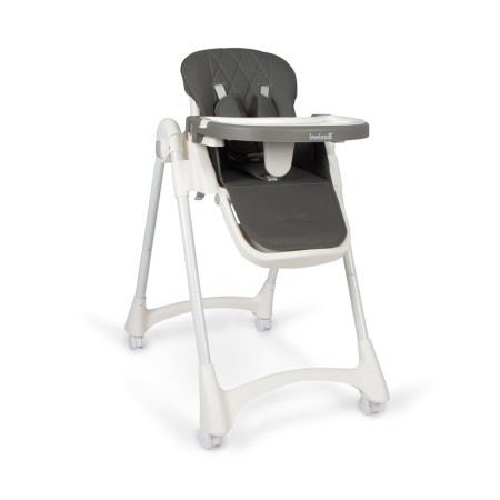 Scaun bebelusi reglabil Roma, plastic, poliester, alb/gri, H.97 cm, BNBK000044-GYWH
