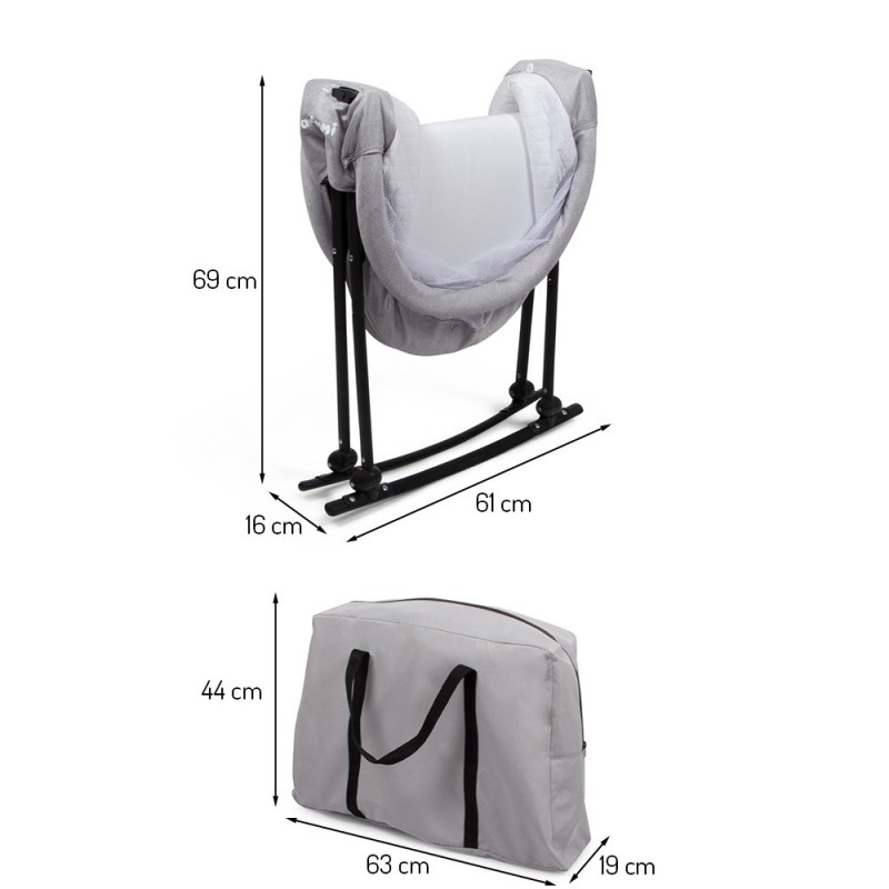 Balansoar 3 in 1 Adora, metal, plastic, poliester, verde, L.85 cm, BNBK000047-GR