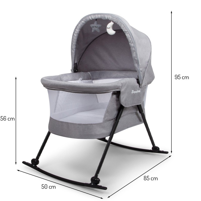 Balansoar 3 in 1 Adora, metal, plastic, poliester, gri, L.85 cm, BNBK000047-LGY