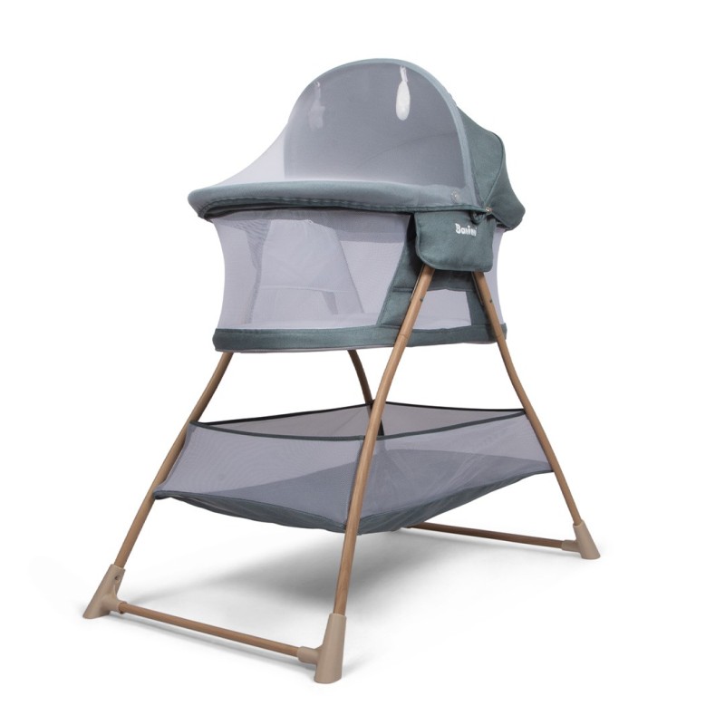 Leagan pentru bebelusi Lilia, metal, plastic, poliester, verde, L.110 cm, BNBK000048-GR