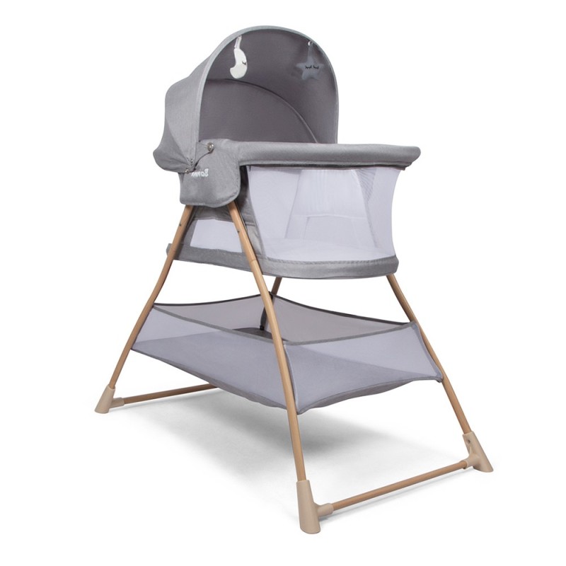 Leagan pentru bebelusi Lilia, metal, plastic, poliester, gri, L.110 cm, BNBK000048-LGY