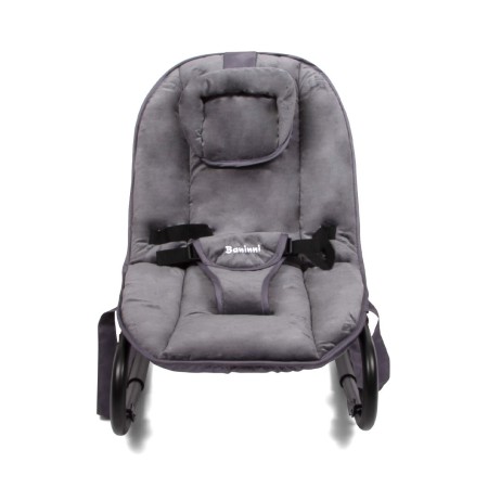 Balansoar pentru bebelusi portabil Malena, metal, plastic, poliester, catifea, gri, L.42 cm, BNBK000050-GY