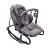 Balansoar pentru bebelusi portabil Malena, metal, plastic, poliester, catifea, gri, L.42 cm, BNBK000050-GY