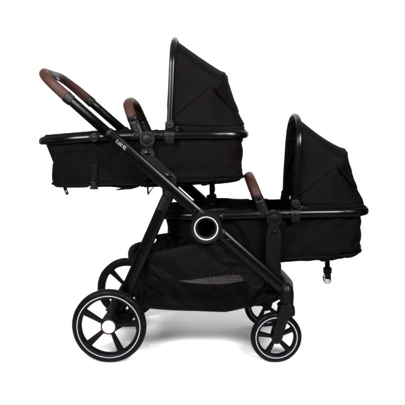 Carucior Luiz XL DUO, metal, plastic, poliester, negru, L.59 cm, BNBK000052-BK
