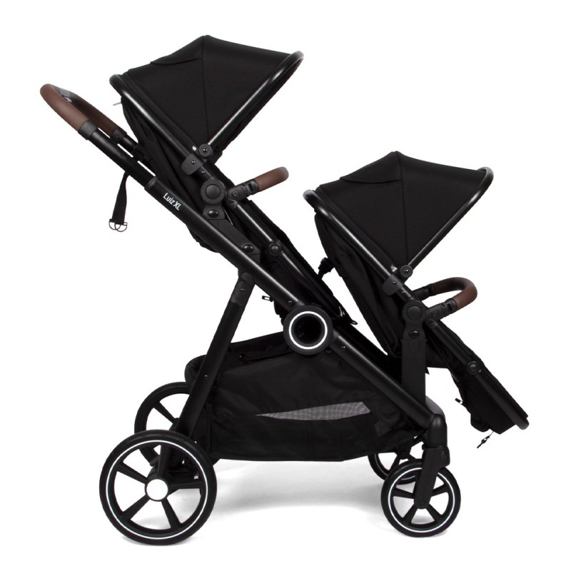 Carucior Luiz XL DUO, metal, plastic, poliester, negru, L.59 cm, BNBK000052-BK