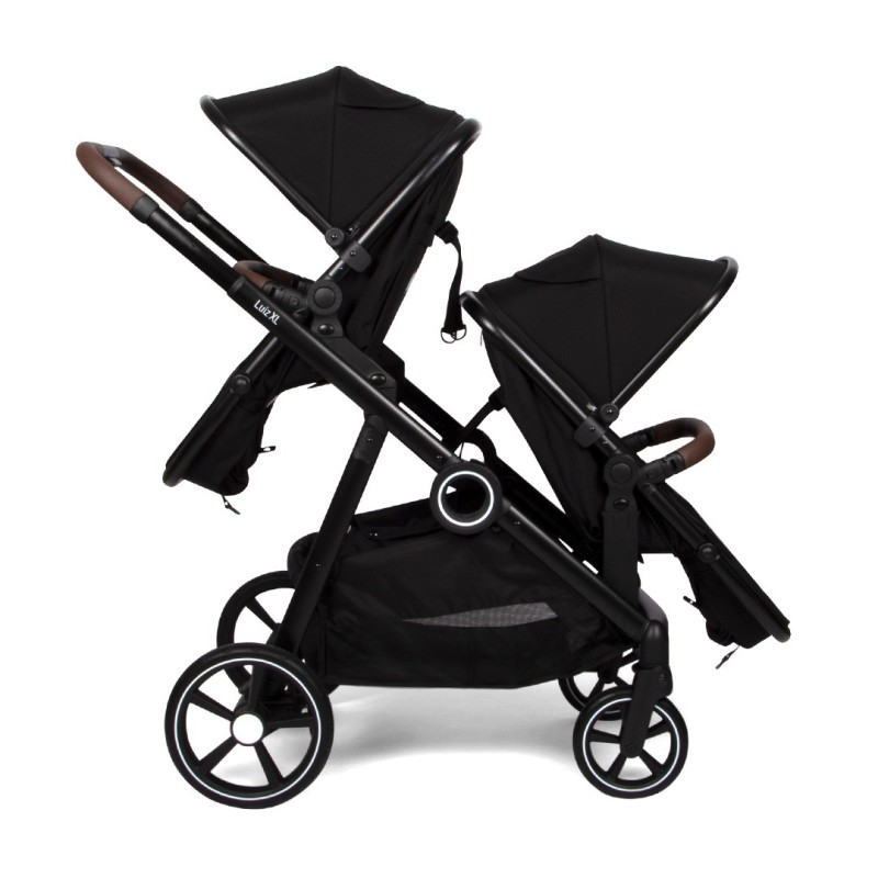 Carucior Luiz XL DUO, metal, plastic, poliester, negru, L.59 cm, BNBK000052-BK
