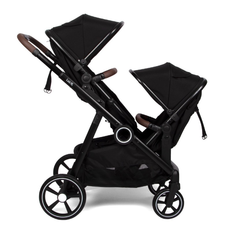 Carucior Luiz XL DUO, metal, plastic, poliester, negru, L.59 cm, BNBK000052-BK