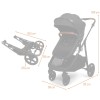 Carucior 4 in 1 Nelia, metal, plastic, poliester, bej, L.59 cm, BNBK000057-BG