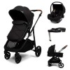 Carucior 4 in 1 Nelia, metal, plastic, poliester, negru, L.59 cm, BNBK000057-BK