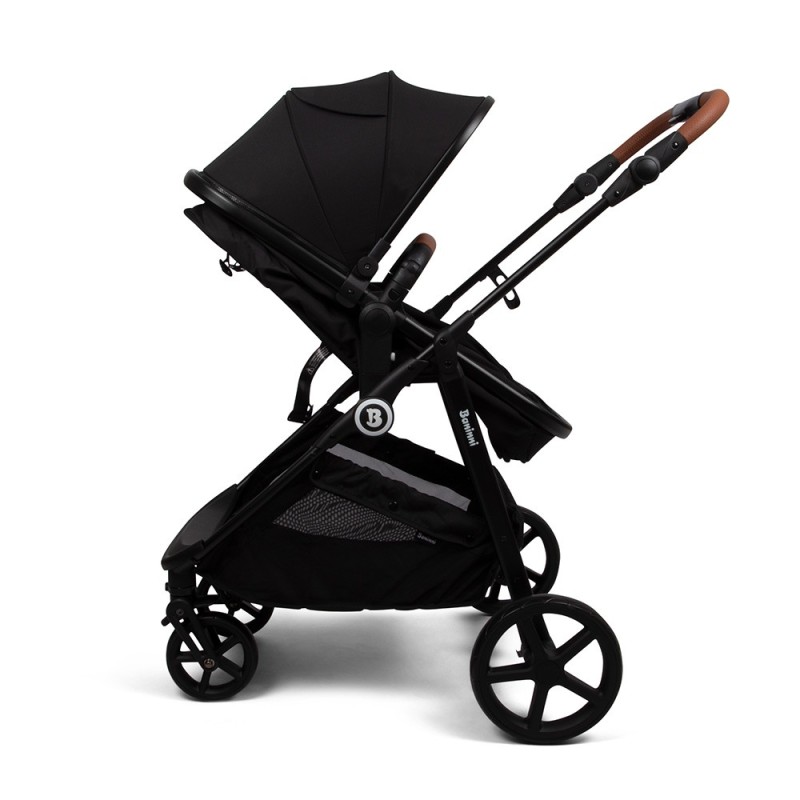 Carucior 4 in 1 Nelia, metal, plastic, poliester, negru, L.59 cm, BNBK000057-BK