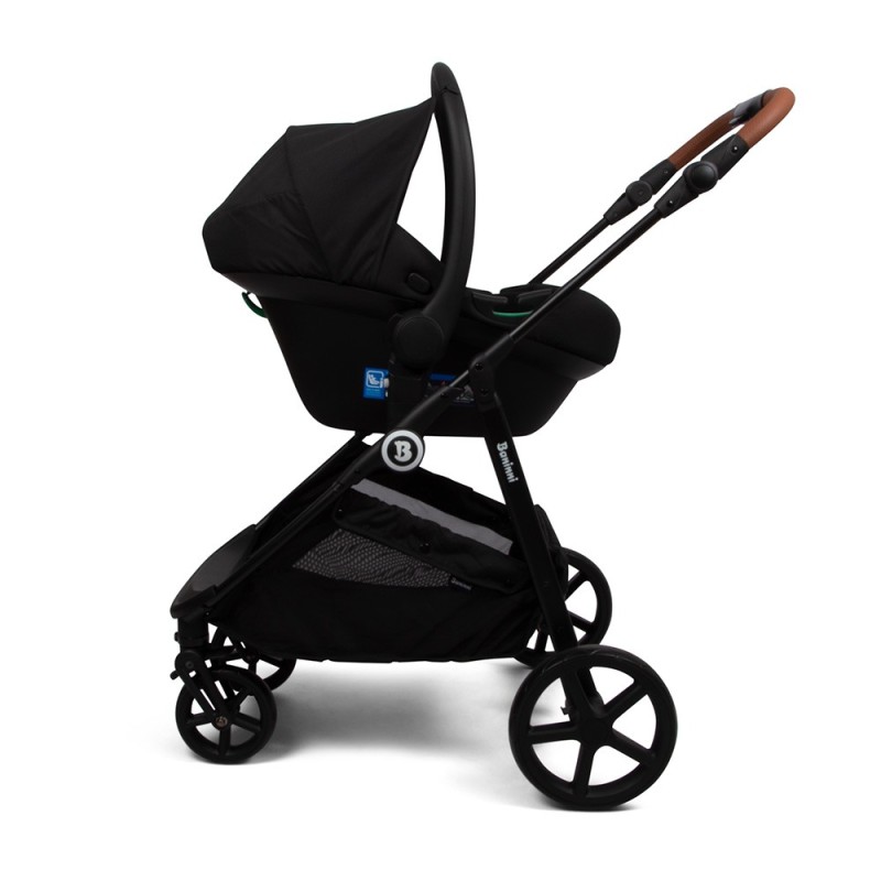 Carucior 4 in 1 Nelia, metal, plastic, poliester, negru, L.59 cm, BNBK000057-BK
