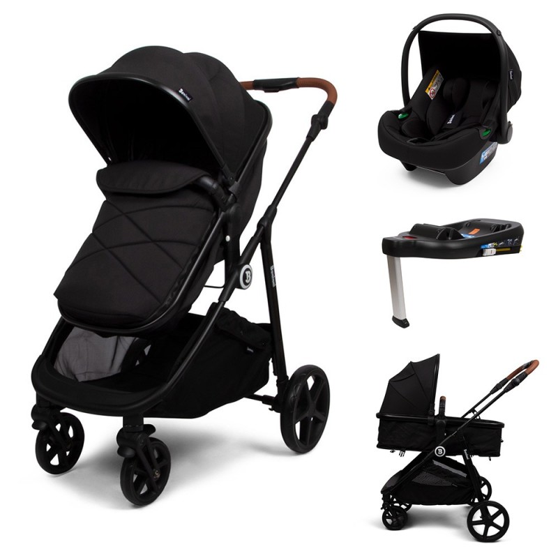 Carucior 4 in 1 Nelia, metal, plastic, poliester, negru, L.59 cm, BNBK000057-BK