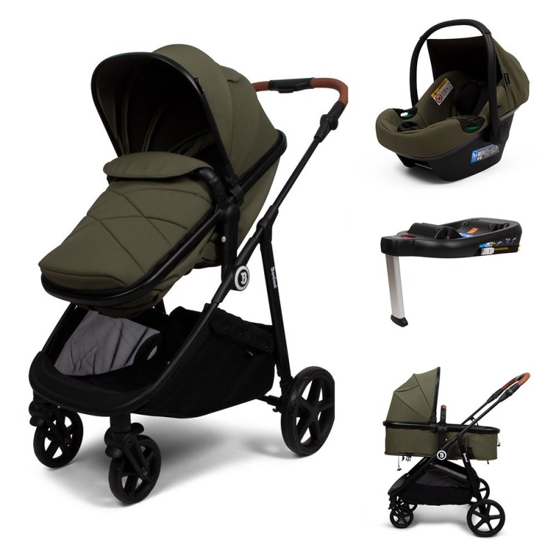 Carucior 4 in 1 Nelia, metal, plastic, poliester, verde, L.59 cm, BNBK000057-GR